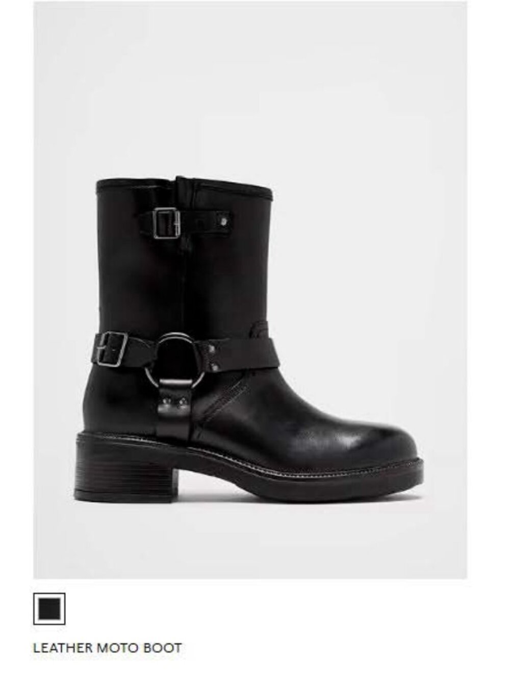 Banana Republic Black Leather Moto Boots